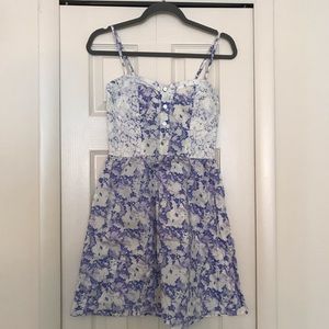 Charlotte Russe Lavender & White Floral Dress